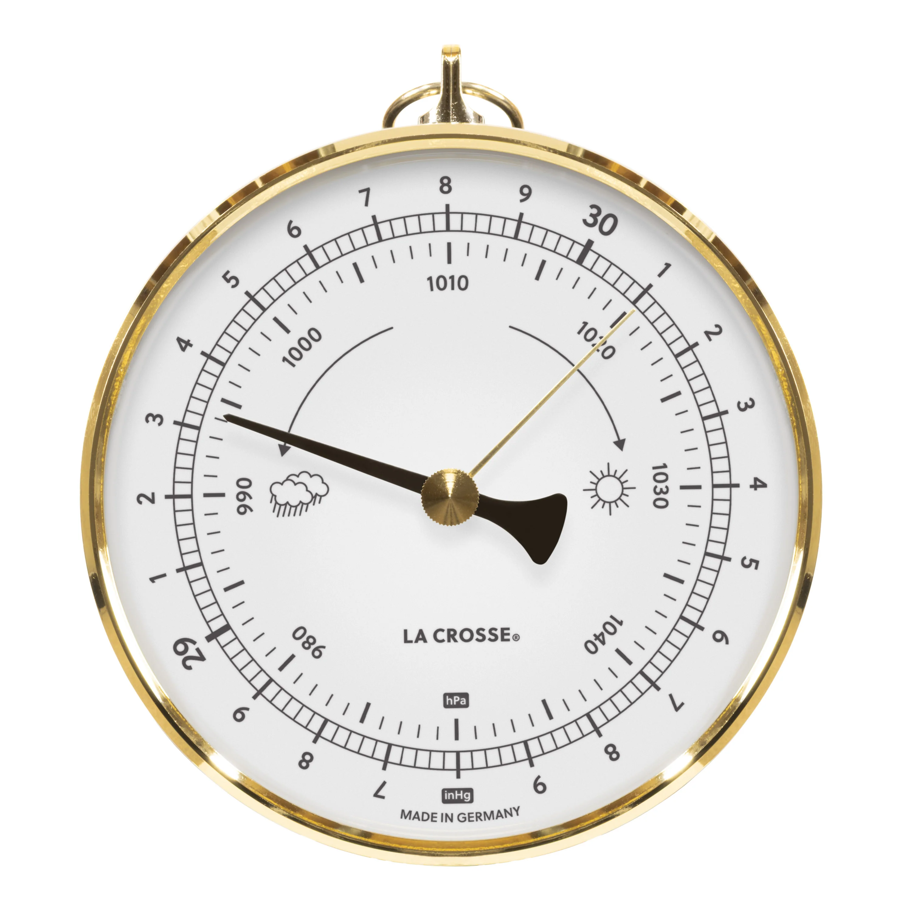138-611W Analog Dial Barometer – White